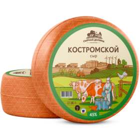 Сыр полутвердый Костромской, круг